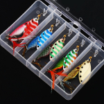 Karpkalale m&otilde;eldud k&otilde;va p&uuml;&uuml;gipeibutis Lusikas Spinner Metallist s&ouml;&ouml;t uppuva merep&uuml;&uuml;gi s&uuml;vaveep&uuml;&uuml;gi tarbed 5pcs with box