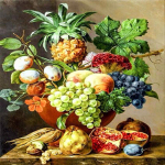 Teemanttikandid Igat liiki puuviljad Teemantristpistega &uuml;mmargune teemantmaal 30x30CM