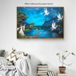 Teemantmaal T&auml;is&uuml;mmargune printsessi teemanttikandid Maaliline teemantmosaiik pilt kividest 20X30CM