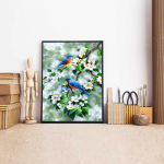 Teemantmaalimise tarvikud Lilled DIY Teemanttikandid Ristpistes linnupildid kividest 20X30CM