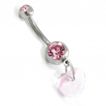 Les Tr&eacute;sors De Lily [F8837] - Body Piercing 'Love' rose Heleroosa