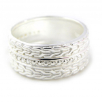 Anneau Argent 'D&eacute;esse' 1 cm 50 valge