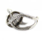 Bague Argent 'Sissi' noir blanc 56 must