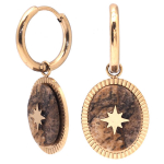 Les Tr&eacute;sors De Lily [Q8545] - terasest r&otilde;ngask&otilde;rvar&otilde;ngad 'Une Etoile est N&eacute;e' kuldne jaspis - 12 mm - 17x14 mm beež
