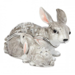Les Tr&eacute;sors De Lily [Q8674] - hall 'Rabbit Family' ehtekarp - 6x7 cm hall