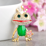 Blucome Vivid emailiga roheline konnaprintsi kuju prossid, kristallloomade k&auml;rnkonna rinnan&otilde;elad roheline