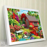 Huacani teemantmaal, t&auml;isnurkne puur maapiirkonna kivid Pildid Teemanttikandid Sale Maaliline ristpistes mosaiikkingitus Full square 25*30 cm