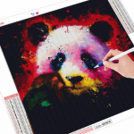 5D teemantmaaling Loom Teemanttikandid Ristpistes Panda Pilte kividest Mosaiik M&uuml;&uuml;k K&auml;sit&ouml;&ouml; Full Round （30x30CM）