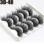 5 paari 3D magnetilist silmapliiatsit vedelat kunstripsmete komplekti magnetripsmed veekindel kauap&uuml;siv meik 3D-48（No magnet）