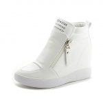 K&otilde;rgust suurendavad naiste kingad platvormtossud Tenis Feminino Lamedad mustad kingad Naine Zapatillas Mujer Casual Sapato Feminino 40 valge