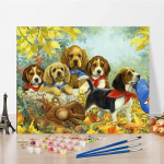 K&auml;sitsi maalitud l&otilde;uend DIY maalimine numbrite numbrite j&auml;rgi &Otilde;limaal Kodukaunistus Digitaalne &otilde;limaal 40x50cm no frame