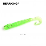 Bearking kalas&ouml;&ouml;t 65mm 1,6g 15tk / kott G saba Pehmed s&ouml;&ouml;dad Fishing Vobbler Bass Bait Kunstlik kalap&uuml;&uuml;gi pehme peibutis 65mm15pcs roheline