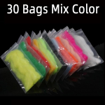 60 kotti Assortii k&auml;rbse sidumine munal&otilde;ng s&uuml;nteetilised kiud Minnow Lure Fish Samlon Egg Fly sidumismaterjal Forell teraspeap&uuml;&uuml;k