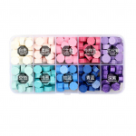 600 t&uuml;kki tihendusvaha helmeste komplekt v&auml;rvilised vaha tihendid koos hoiukarbiga 1 tk puidust k&auml;epidemega vaha OS5731-1