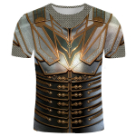 Suvine Meeste T-s&auml;rk Keskaegne Armor 3D Prinditud T-s&auml;rk Meeste vabaaja naljakas &uuml;mara kaelusega l&uuml;hikeste varrukatega T-s&auml;rk XS