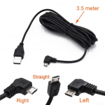 K&otilde;rge kvaliteet. Autolaadimise mikro-USB-kaabel 1tk must autokaamera USB-kaabel Micro right
