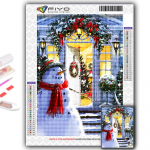 5D DIY Teemantmaal Ristpistega j&otilde;ulupuu J&otilde;uluvana Lumemees Teemanttikandid Mosaiik Seinakunst Kodukaunistus Full Round 20X30CM