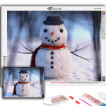 5D DIY Teemantmaaling J&otilde;ulupuu J&otilde;uluvana Lumemees Ristpistes Teemantkunst tikandid Mosaiik Home Deco Full Round 20X30CM