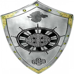 Keskaegne kuningas Arthuri &uuml;marlaud templir&uuml;&uuml;tlite kilp h&otilde;be