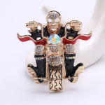 Blucome uus pealuu ratsutamine mootorratta pross sulamist &uuml;likond mantel Naiste ehted tarvikud pin kuld