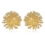 Les Tr&eacute;sors De Lily [R7178] - kullatud k&otilde;rvar&otilde;ngad  Cleopatra  valgest kullast - 15 mm valge