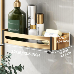 Luksuslik vannitoariiulite komplekt Kolmnurkne nurk du&scaron;iruumi hoidik Seinariiul WC-riiuli korraldaja Vannitoa m&ouml;&ouml;blikomplektid kuldsed 1 Layer Rectangle