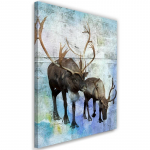 L&otilde;uendiprint Deer Reindeer Animals 40x60 sinine
