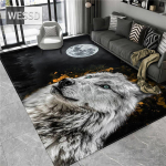 Wolf vaip 3D loomade p&otilde;randamatt vannitoa jaoks suur flanellvaip elutoa m&ouml;&ouml;bel magamistoa vaip salongi vaip voodi matt 100x150cm 1pcs
