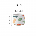 Loominguline k&auml;sitsi maalitud lillepott sukulentne pott keraamiline istutusmasin Kodukaunistus T&ouml;&ouml;laua kaunistus Aiakaunistus Bonsai taimepott No.3