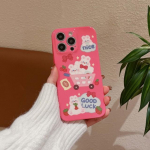 Ins Strawberry Rabbit Cartoon Nice Cherry Good Bunny telefoni&uuml;mbris iPhone'ile 13 12 11 Promax 14 Pro Max Fundas Cute Cover Shell For iphone 12