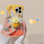 Korea Summer Hamburger Cheese Beer Bracket j&auml;&auml;tise pehme telefoni&uuml;mbris iPhone 14 12 11 13 Pro Xr X Xs Max kaitsev kate for iphone 14PRO MAX