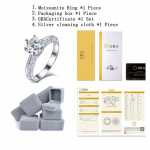 Uus 925 sterlingh&otilde;bedast s&otilde;rmus naistele Keerdunud vars Lumet&auml;ht 1,0 karaati D v&auml;rvi Moissaniit Pulmas&otilde;rmus naistele Pruudile Parim ehtekomplekt 5