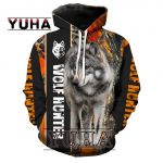 Meeste naiste kapuuts loom hunt jaht kamuflaaž 3D printimine kapuutsid Harajuku stiilis vabaaja s&uuml;gise dressipluus Moodne jakk XXXXXXL must