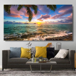 Looduslik kaasaegne meremaastik Seinapildid Maastik Rand Meri Ookean L&otilde;uend Maalimine Seinakunst Plakatid elutoa sisekujunduseks Cuadros 60cm&times;170cm NoFrame