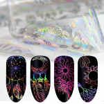 Uued 1Roll Dream Catcher Nail Art Decorations Laser Transfer Fooliumkleebised Manik&uuml;&uuml;ri deklandid k&uuml;&uuml;ntele