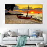 USALDUSV&Auml;&Auml;RNE KUNST Rand p&auml;ikeseloojangus Scenery Pildid Maastik L&otilde;uend Maalid Seinaplakatid Elutoa kaunistamiseks Ilma raamita 20*40cm