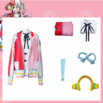 Jaapani Anime Cosplay Kost&uuml;&uuml;mfilm Punane Uta Tikand Mantel kapuuts Seelik Parukas Peakate V&otilde;ltsk&otilde;rvaklapp J&otilde;ulude uusaasta kingitus XXXL