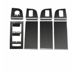 Skoda Octavia/RS 2015-2019 tarvikute jaoks LHD 8tk/partii Autosisu aknaklaasi t&otilde;ste juhtnuppude kaane kleebis s&uuml;sinikkiust must v&auml;rv