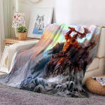 World of Warcrafti tekk m&auml;ngu Cosplay tekk 3D-prinditud &uuml;lipehmed flanelltekid t&auml;iskasvanutele ja lastele kodukaunistuseks 75x90cm