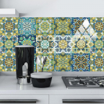 Maroko retro plaatide plaatide kleebis k&ouml;&ouml;gis vannitoas seinakleebis Isekleepuv veekindel &otilde;likindel kristallist k&otilde;va seina kleebis 10cm&times;10cm&times;10pcs