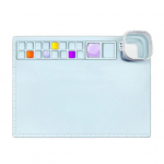 Silikoonist maalimismatt puhastustassiga T&otilde;husa segamispaleti joonistusplaadiga grafiti matt lastele kunstnikele roheline