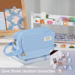 Armsad pliiatsikarbid, suure mahutavusega Kawaii kotikott, tagasi koolitarbed t&uuml;drukutele Jaapani Korea kirjatarbed one size sinine