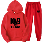 K9 Team K9 Unit Malinois &uuml;hev&auml;rviline meeste komplekt, meeste naiste fliisist kapuutsid + p&uuml;ksid, kaheosaline spordidress Trendikas spordir&otilde;ivaste komplekt L