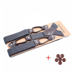 Meeste traksid 6 kaitseklambriga Elastsed reguleeritavad Y-seljaosa klambriga rihmad p&uuml;ksid traksid rihma v&ouml;&ouml; 1 Suspenders＋6buckles tumehall v&auml;rv