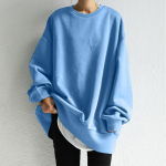 S&uuml;gis- ja talvetemperamendiga Korea naiste pullover, avar naiste kampsun 5XL sinine