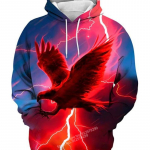 Uus moodne Eagle Hoodie Naljakas kapuutsiga dressipluus meeste ja naiste pikkade varrukatega loomade pullover XL