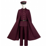 Anime Bungo hulkuvad koerad Tetchou Suehiro Cosplay kost&uuml;&uuml;m Teruko Oukura Punased vormi&uuml;likonnad Mantel 4. hooaeg Meeskonna Halloweeni riided L-(Suit+Wig)