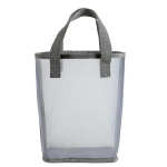Portable Mesh Cosmetic Bag Tote Travel Organizer Storage Bag Women&lsquo;s Large Handbag Beach Shower Toiletry Makeup Bag makeup hall
