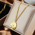 2023 Y2K Fashion Halloween Kaelakee T&uuml;drukule Luksuslik Teemant-inkrusteeritud ripats Elegantne v&otilde;lu Kaelakee Talve &Otilde;&otilde;nes Kampsun Kett A kuld