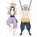 Anime deemonite tapja Kamado Tanjirou Hashibira Inosuke kahesuunaline Dakimakura &uuml;mbris Kahepoolne 3D-printimine voodipesu kallistav kehapadja kate 40x120cm